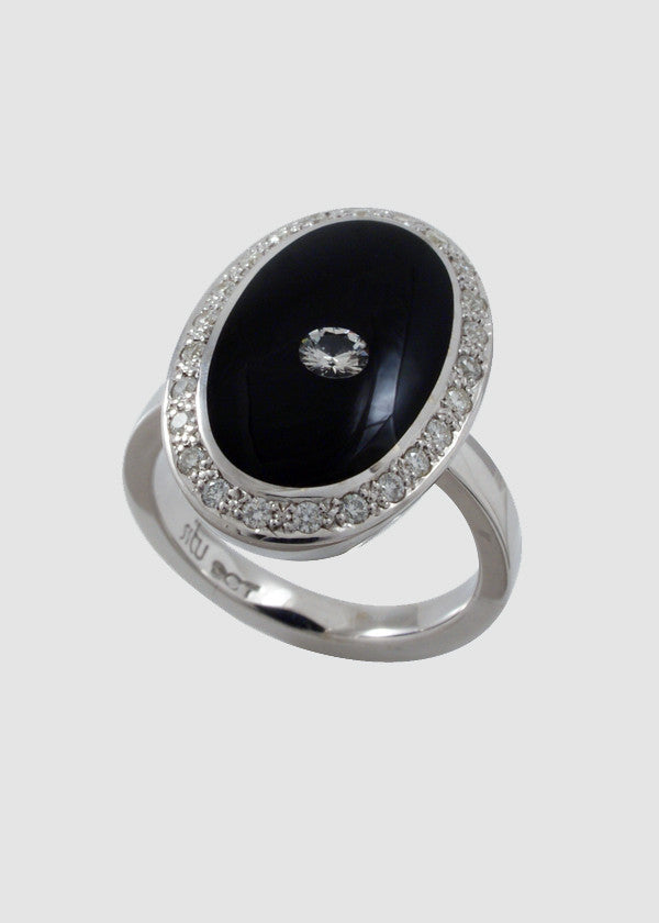 Oval Pave Ring Shank